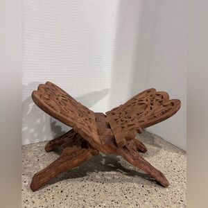 Hand carved book stand Made in India